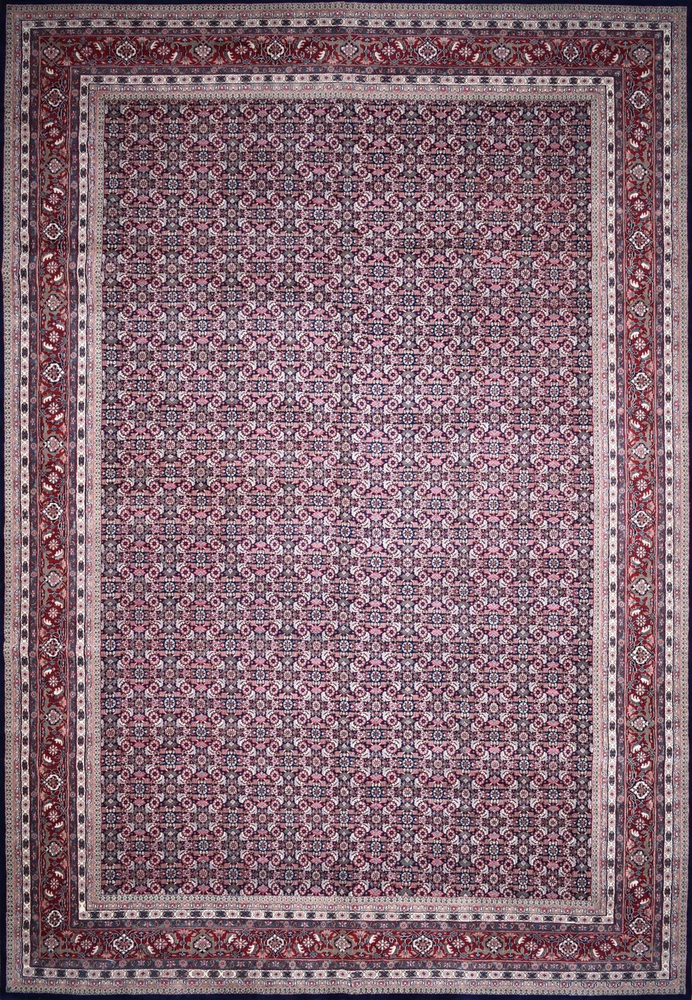 Herati Navy & Red, 12′1″ × 17′9″