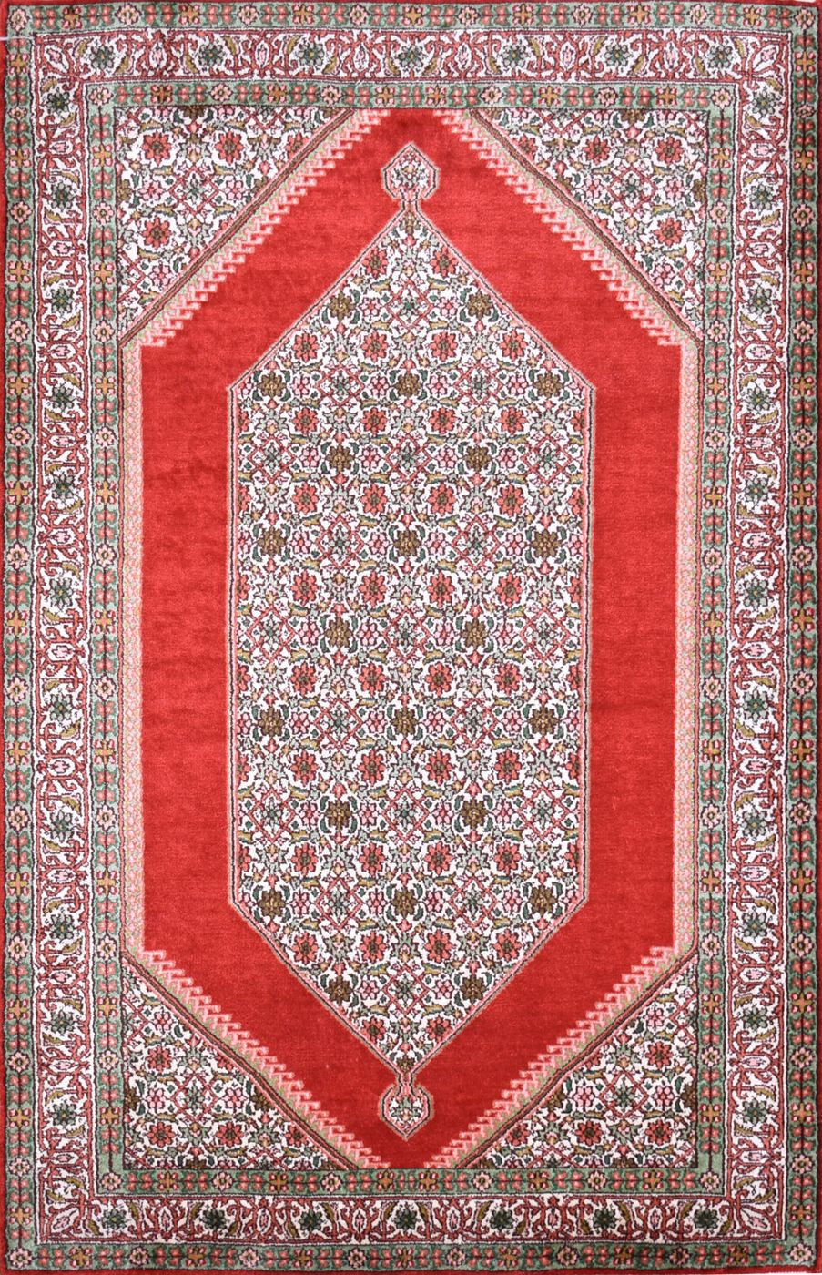 Srinagar Qum Red, 2′8″ × 4′2″