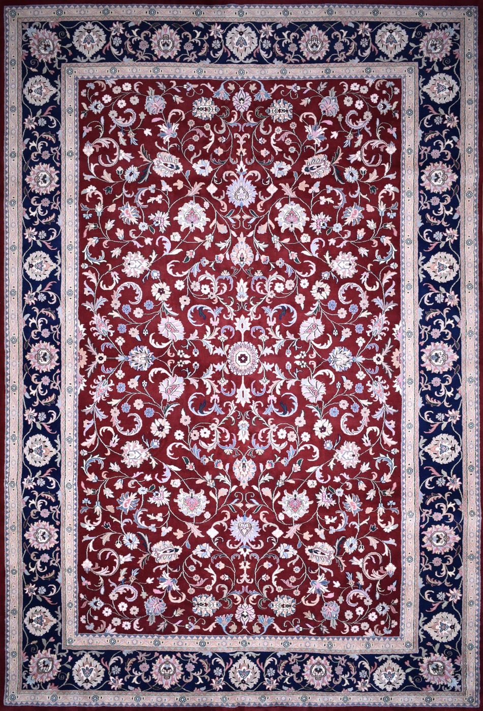 Kashan Red & Navy, 12′0″ × 18′0″
