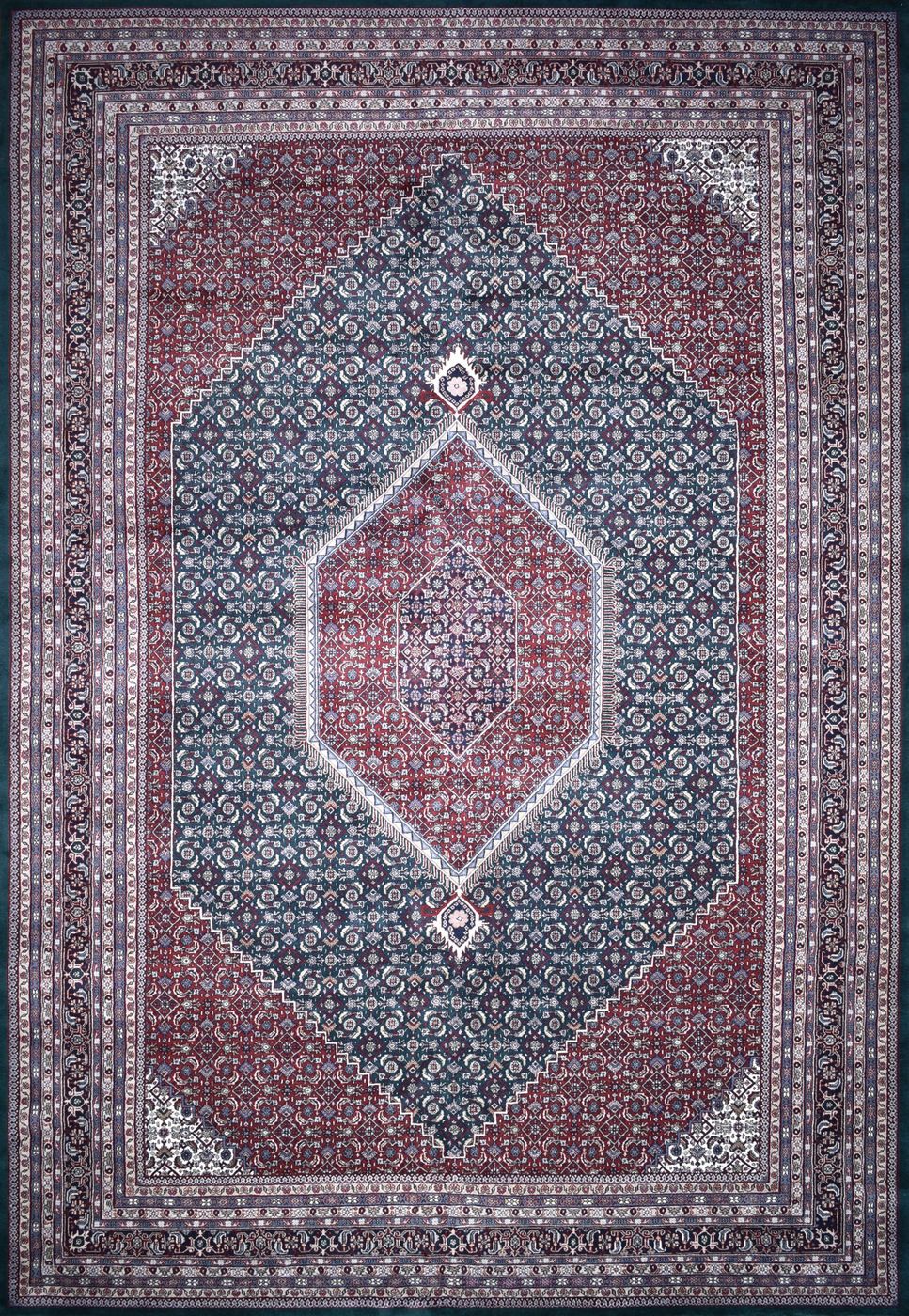 Bijar Green & Navy, 12′2″ × 17′11″