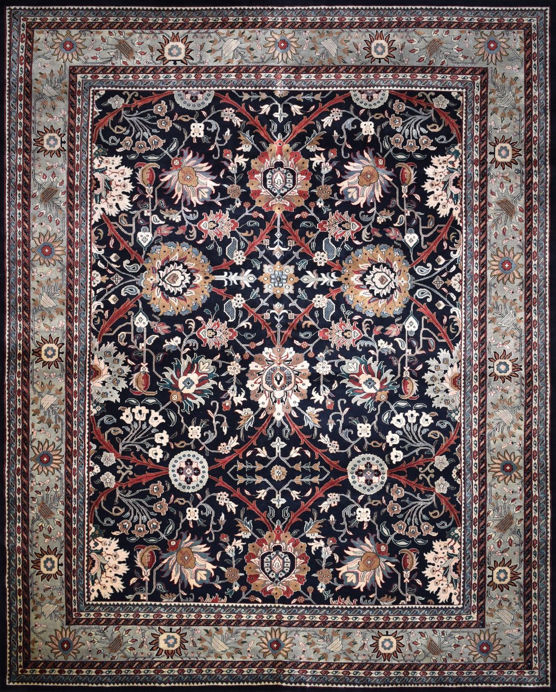 Arts & Craft Black & Green, 11′10″ × 14′8″