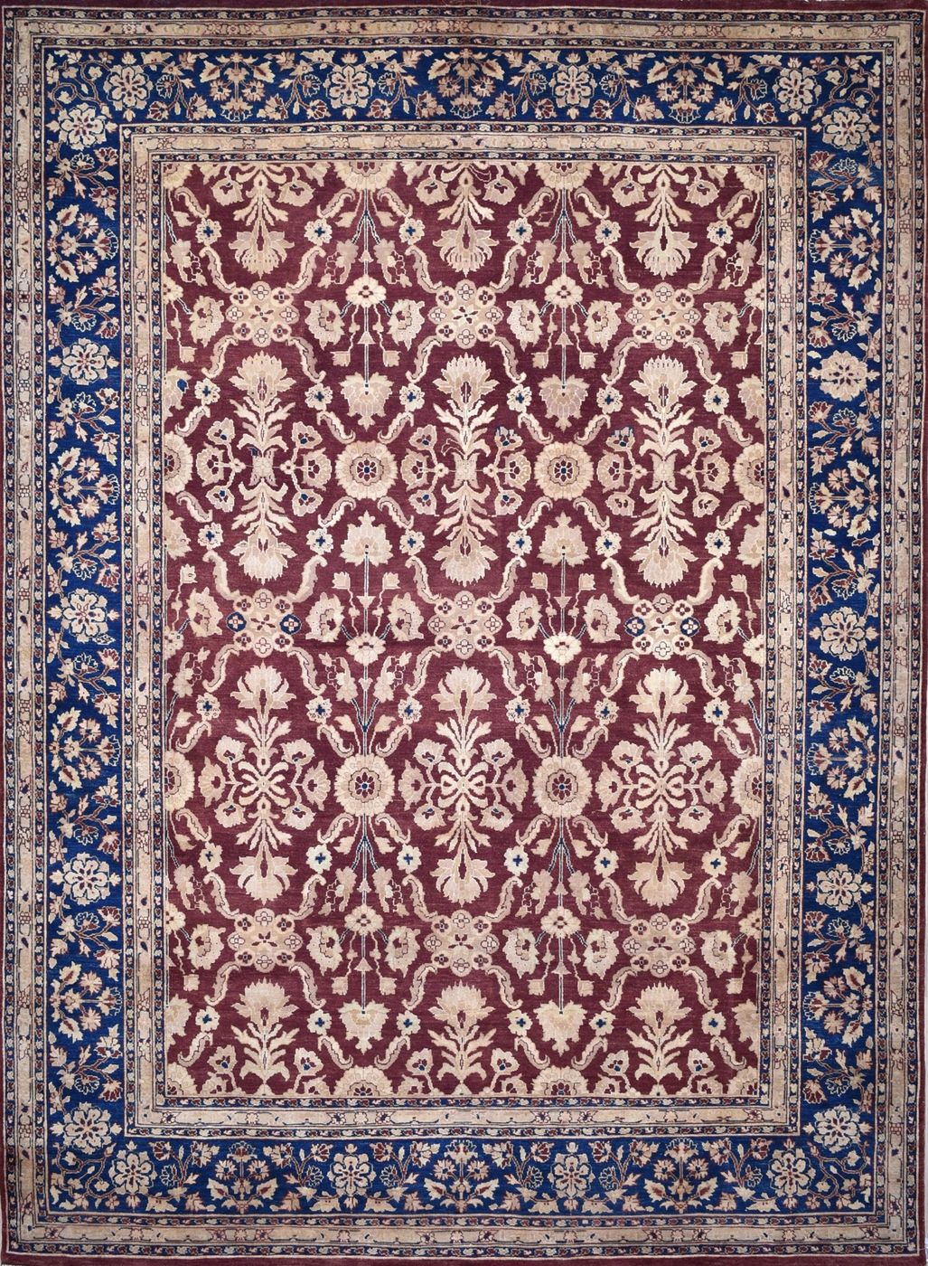 Silk Road Agra1033 Burgundy, 9′0″ × 12′4″