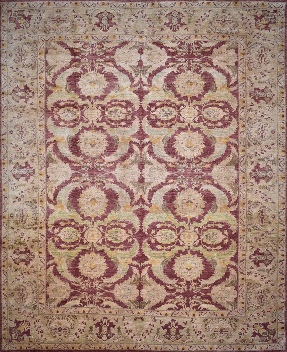 Mahal 101 Rose, 10′9″ × 13′1″