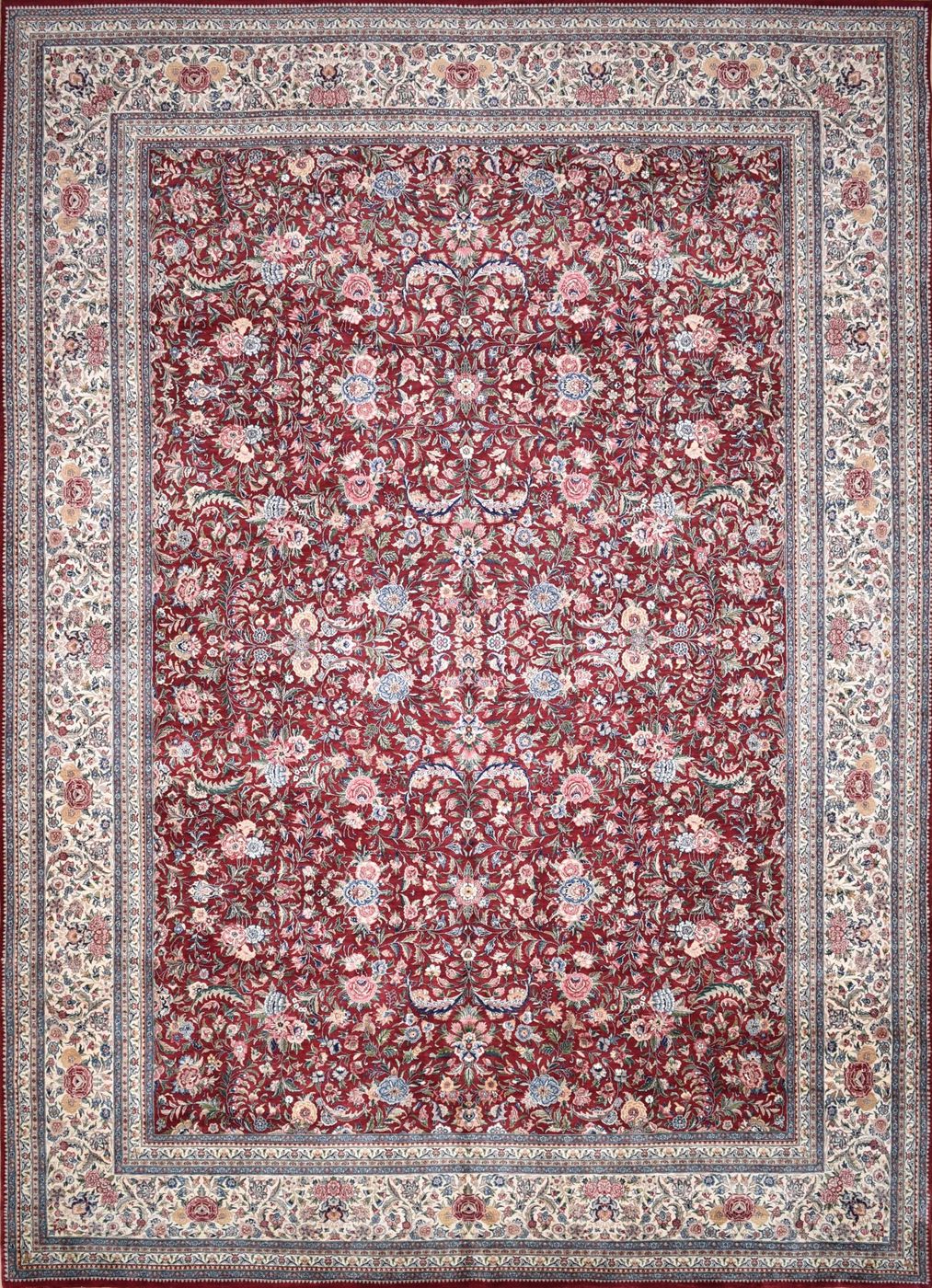 Kashan G-Aftab Red & Ivory 10. x 14.2, 10′1″ × 14′2″