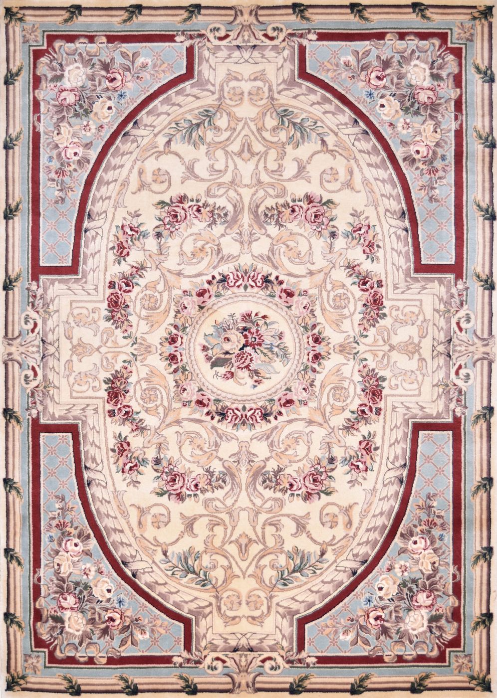 Versaille Aubusson Beige, 5′0″ × 7′0″