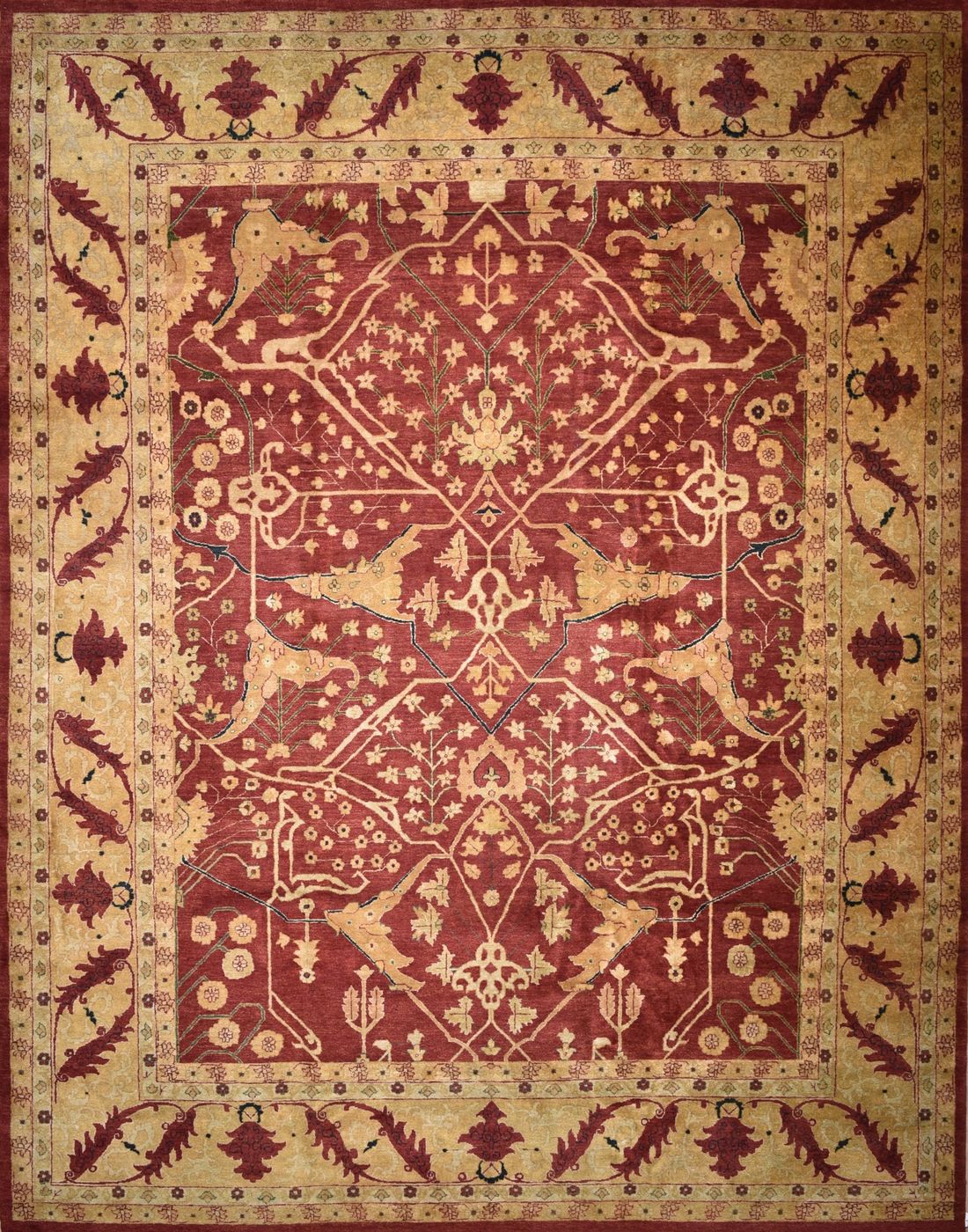 Oushak MV28 Brick, 11′10″ × 15′3″