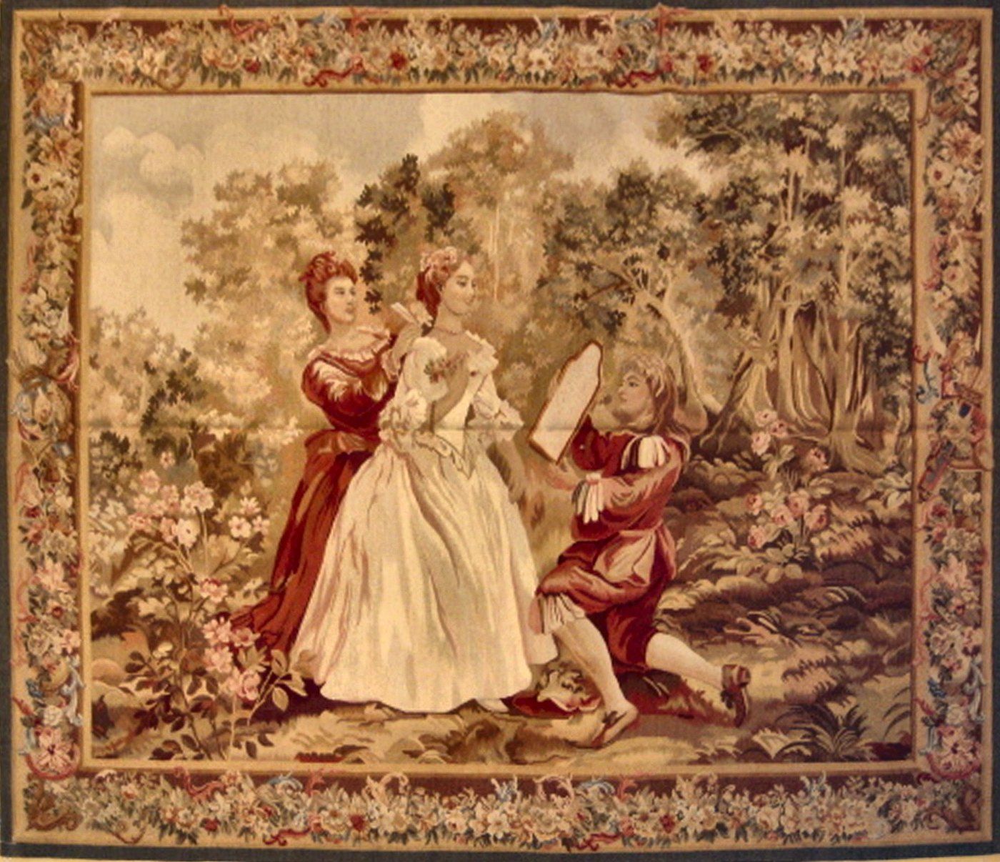 China rug, Multi, 5′2″ × 6′0″