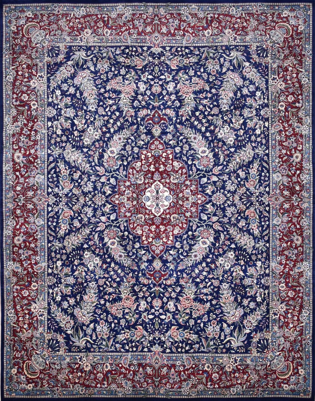Kashan Purmatan Blue, 8′0″ × 10′2″