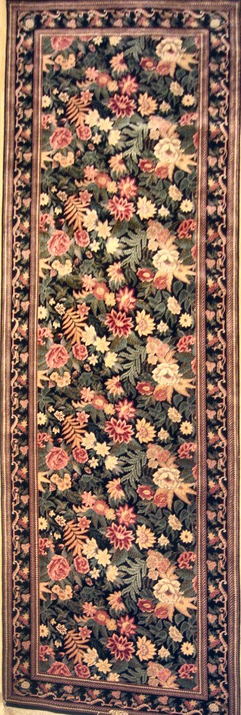 Floral Black, 4′0″ × 11′10″