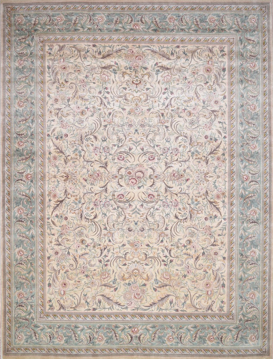 Floral Victoria Beige & Sage, 9′0″ × 12′0″, from the Shalimar collection