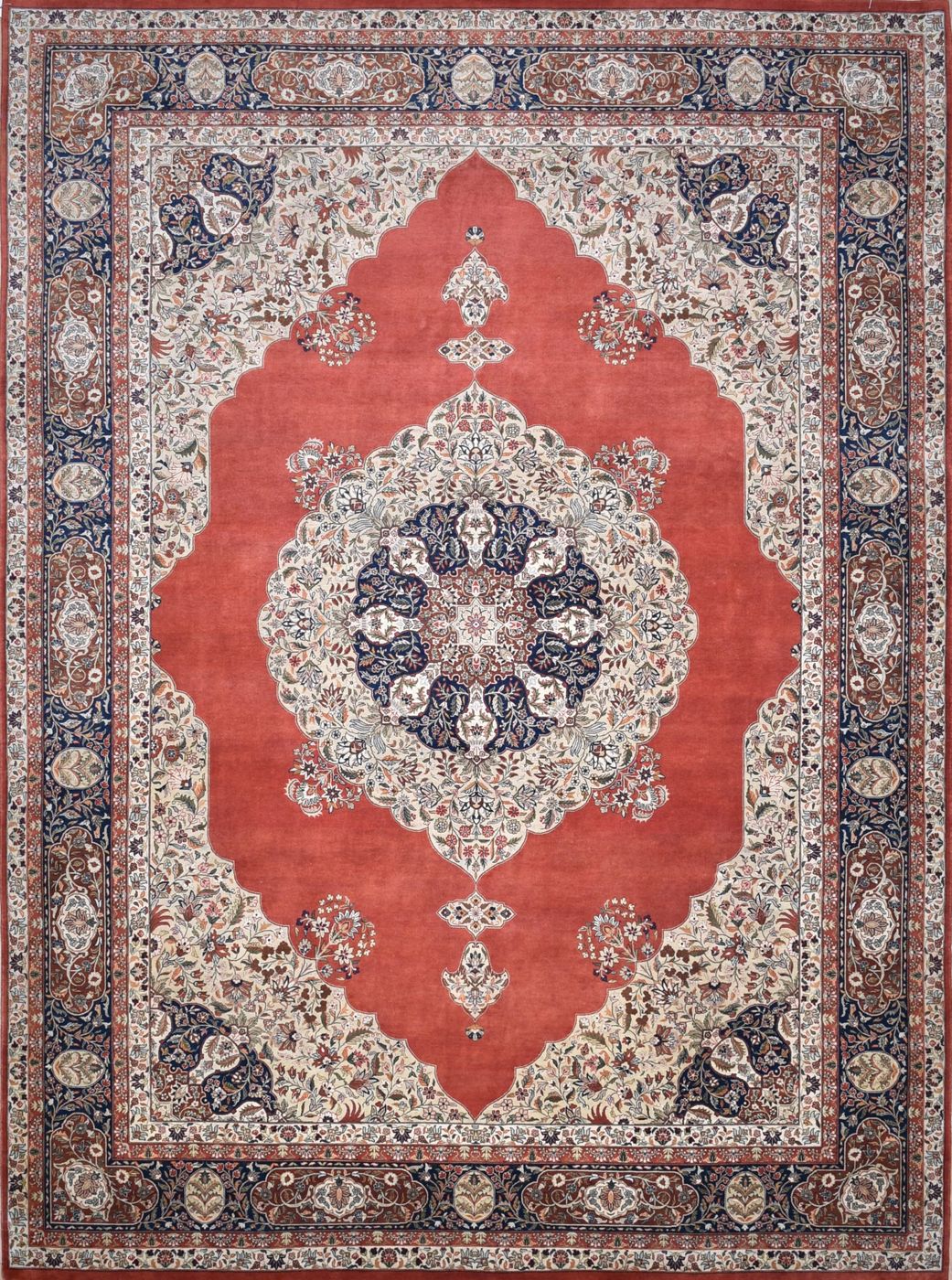 kashan Bulakh Rust & Navy, 9′0″ × 12′3″, from the Shalimar collection