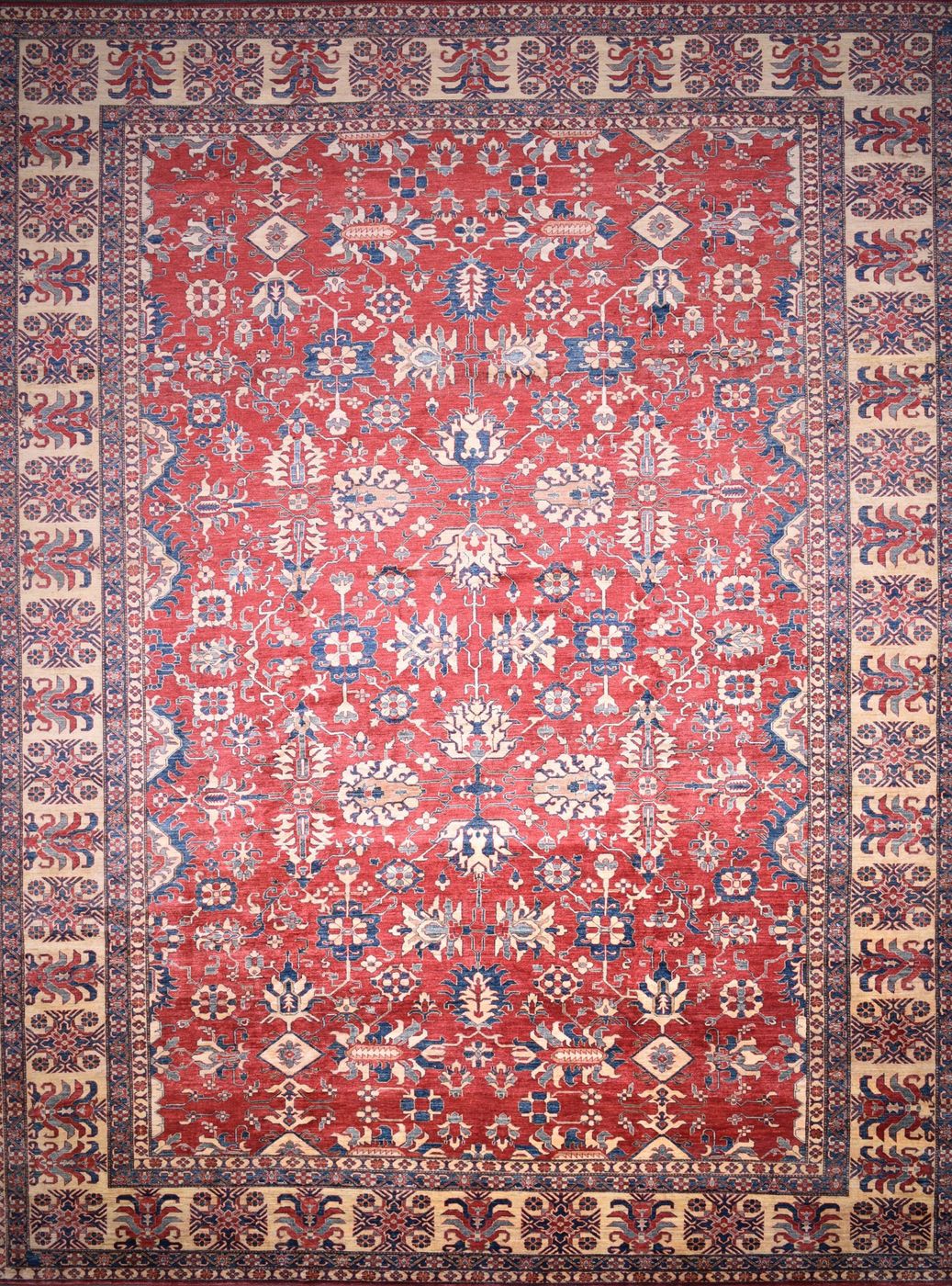Kazak Red & Ivory, 13′8″ × 17′4″, from the Kazak collection