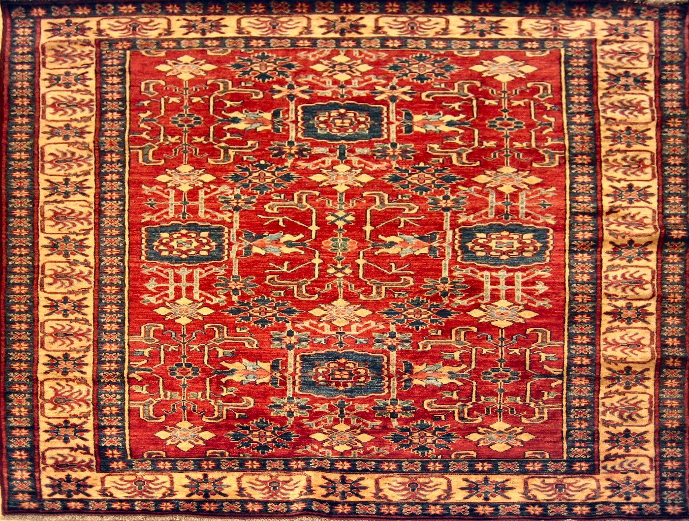 Kazak Navy, 5′2″ × 6′10″