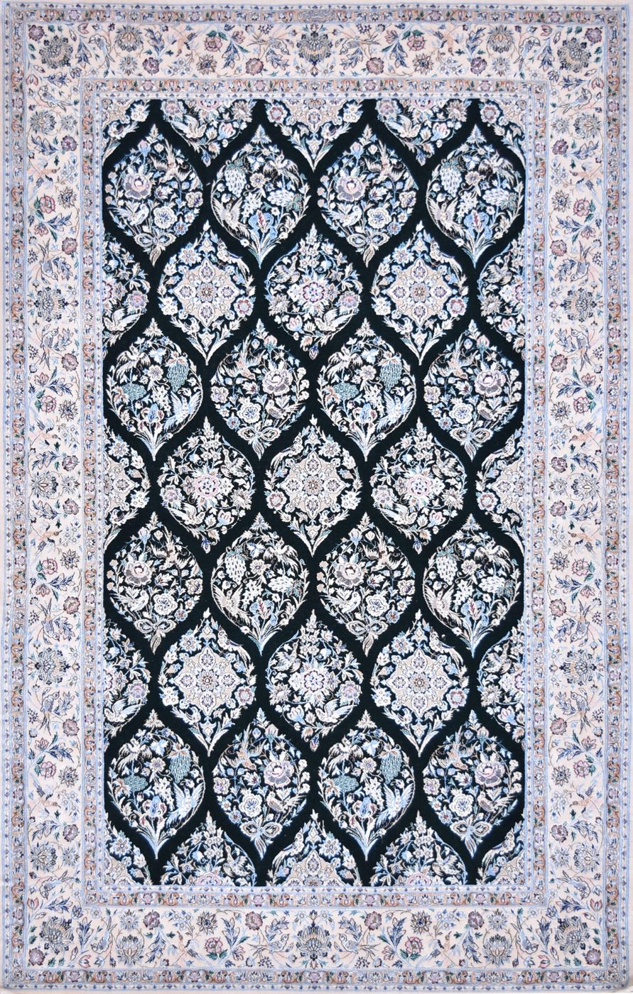 Persian Nain D.Green, 4′4″ × 6′10″