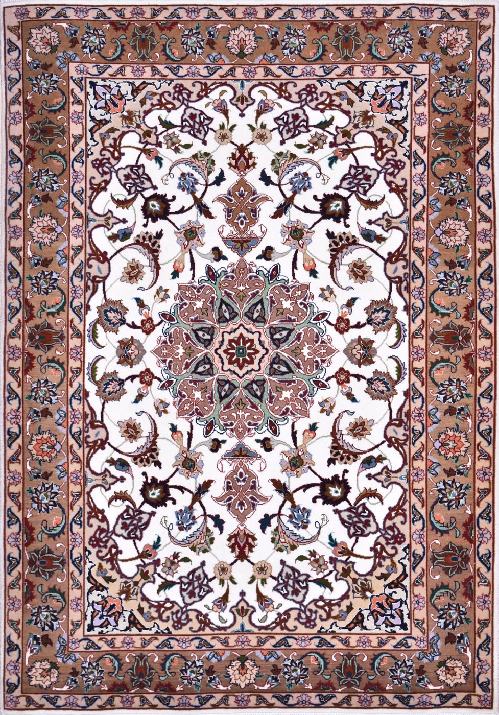 Persian Tabriz Floral, 3′5″ × 5′0″