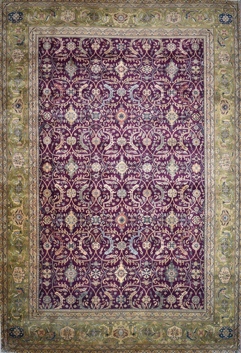 Mughal Agra Burgundy, 9′11″ × 14′8″