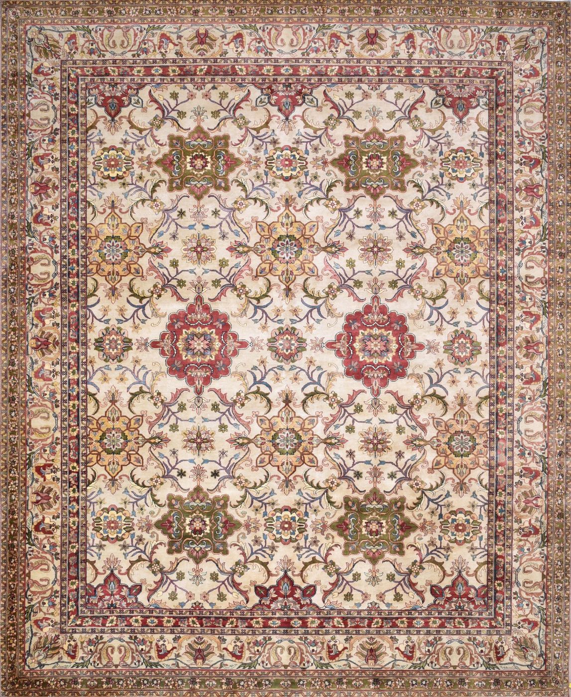 Mughal Agra Cream, 9′11″ × 12′2″
