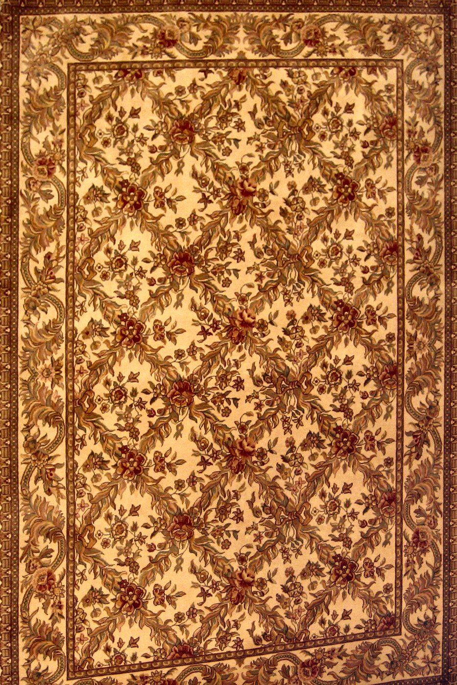 China rug, Beige, 6′0″ × 9′0″