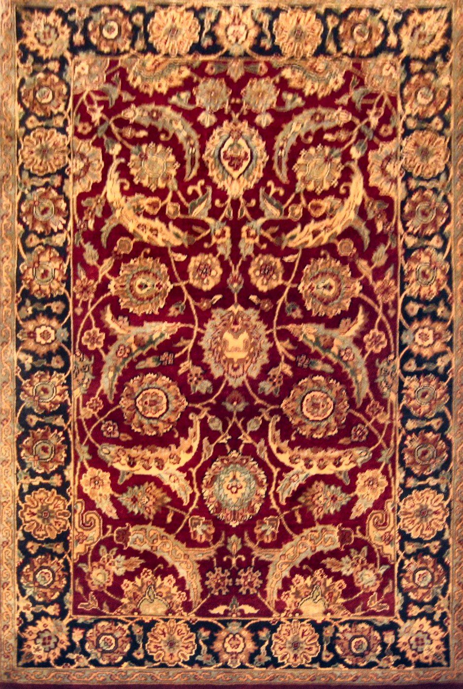 Agra Red / Black, 4′1″ × 6′1″
