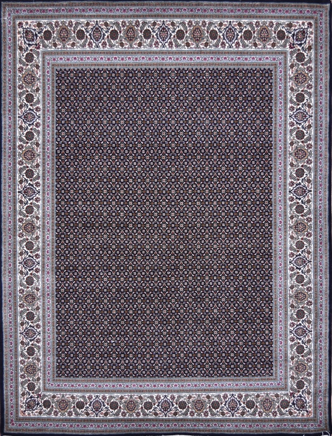 Persian Tabriz Mahi Black, 4′10″ × 6′5″