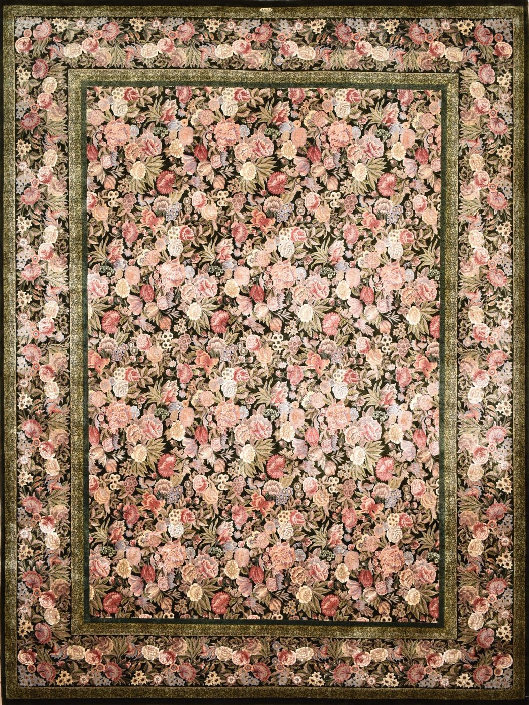 Floral Chalfont Green, 9′0″ × 12′1″, from the Shalimar collection