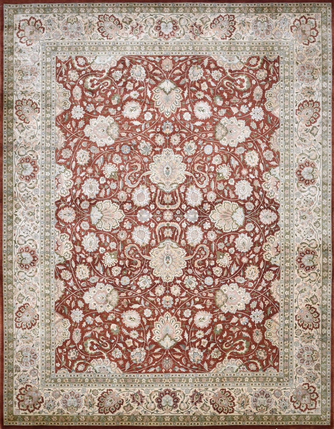 Agra Kalash Rust & Cream, 8′0″ × 10′4″, from the Shalimar collection