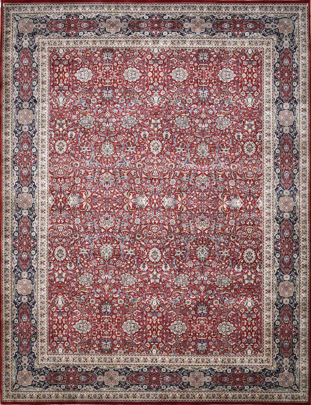 Kashan Zahidan Red & Navy, 9′1″ × 11′11″, from the Shalimar collection