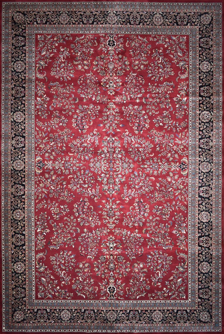 Soni Sarouk Red & Black, 12′0″ × 18′3″