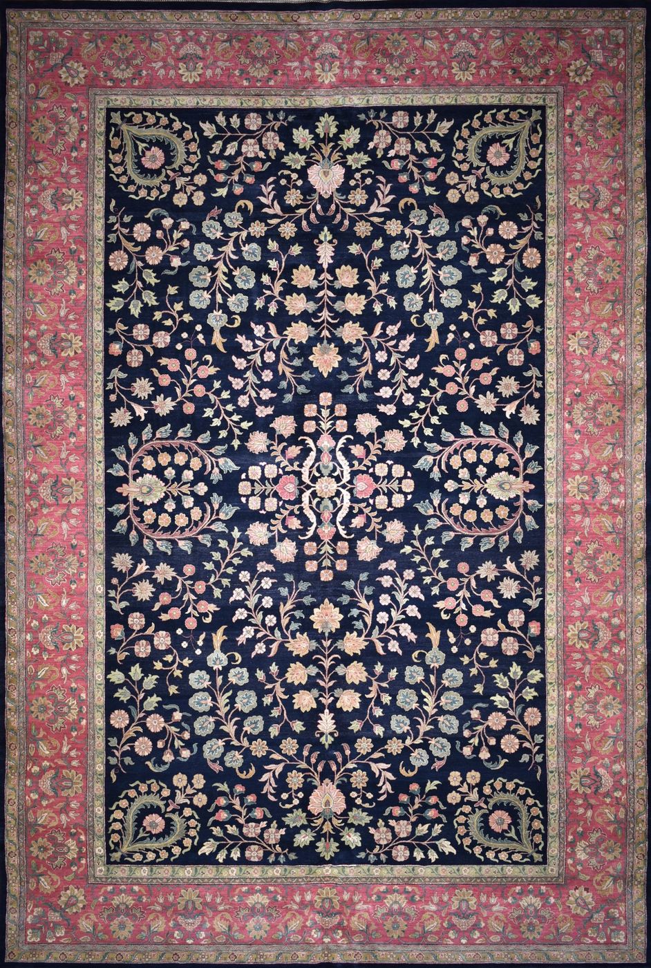 Amritsar Sarouk Black/Rose, 11′11″ × 17′10″