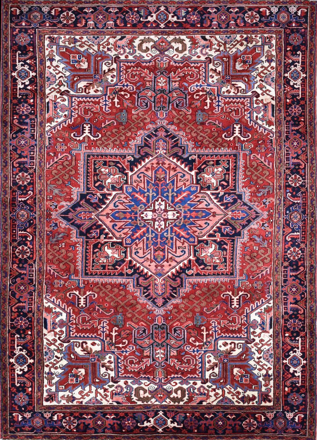 Persian Heriz Red, 7′10″ × 10′10″