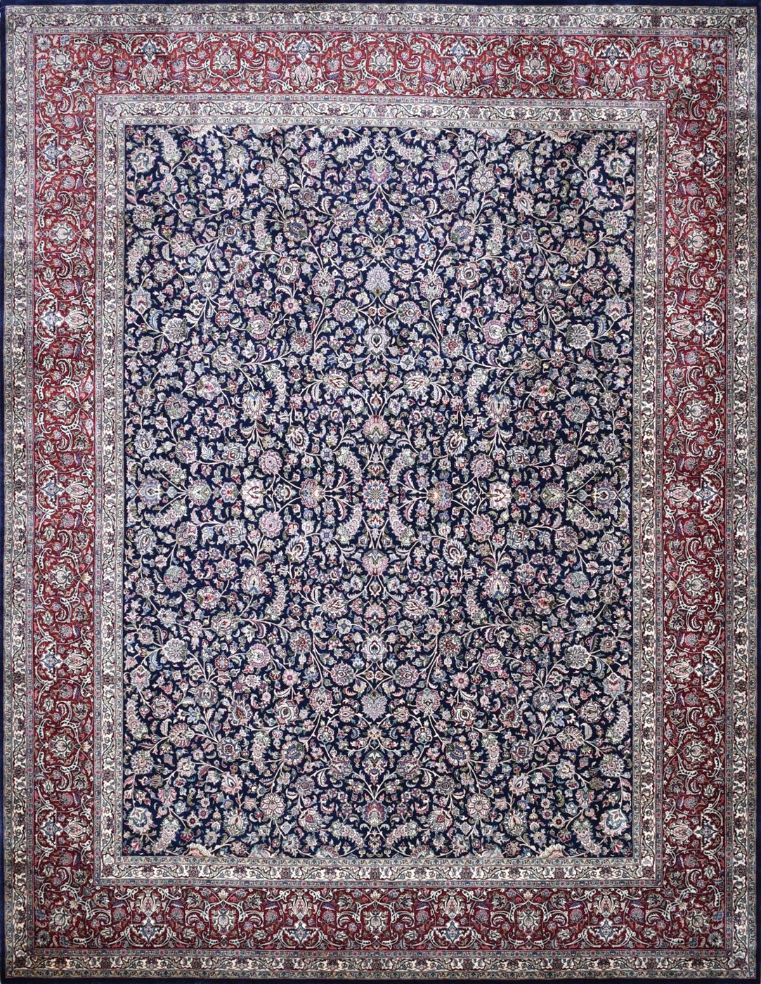Noor Sulman Navy & Red, 8′0″ × 10′5″