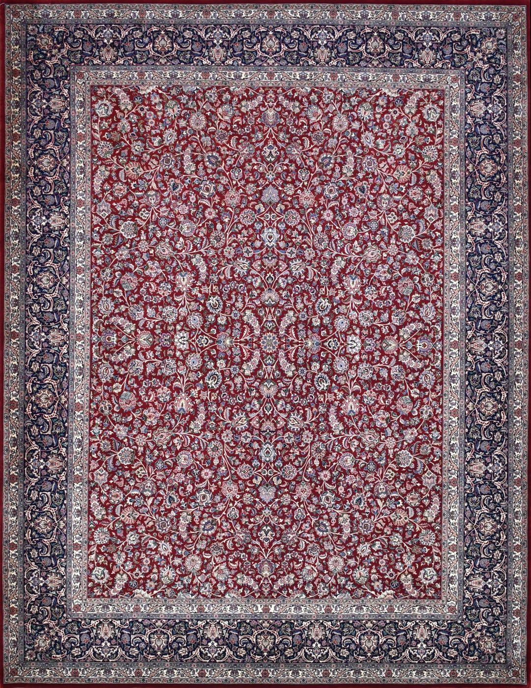 Noor Sulman Red & Navy, 8′1″ × 10′5″