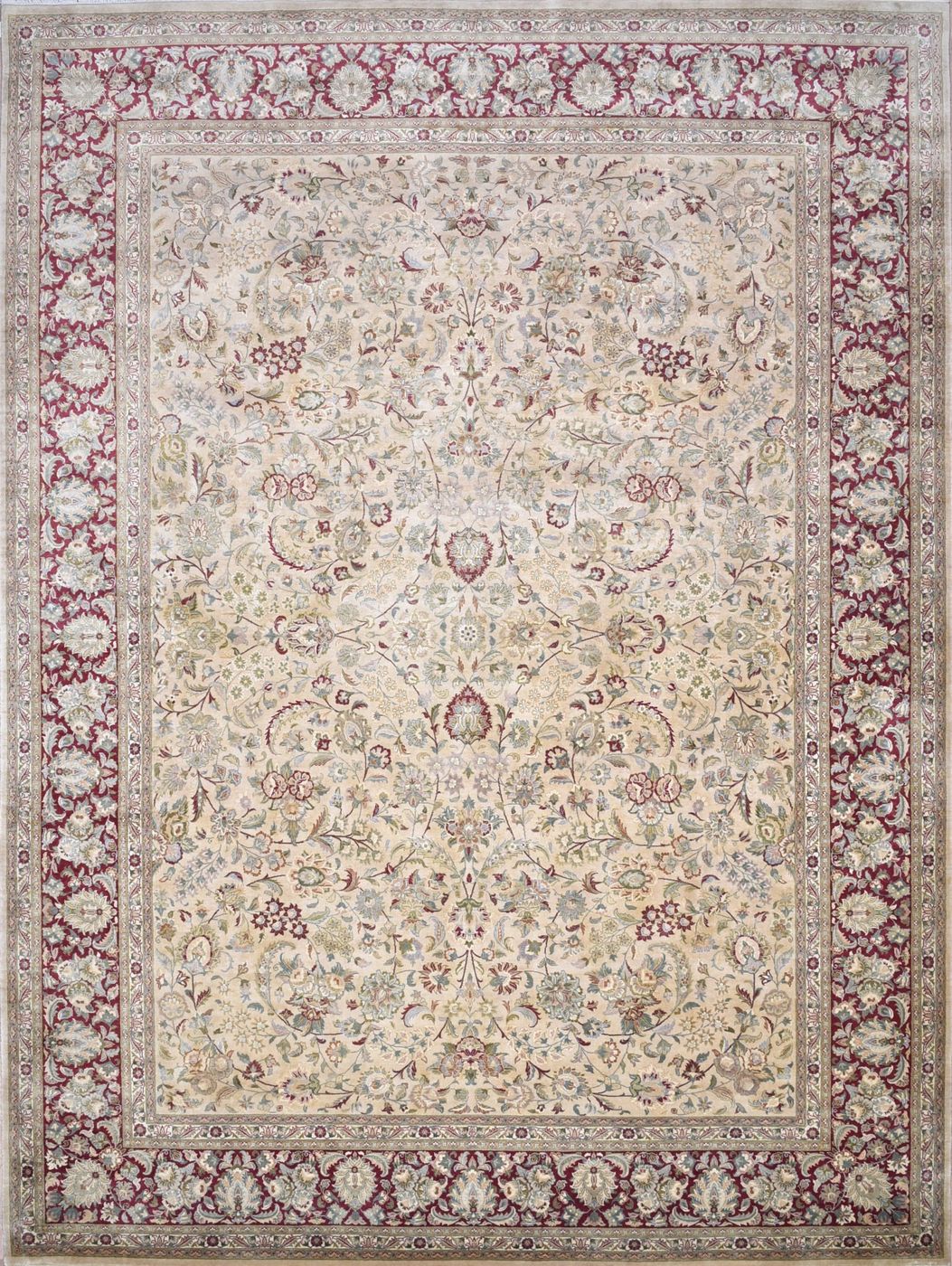 Kashan Sayyam Cream & Berry, 9′0″ × 12′3″