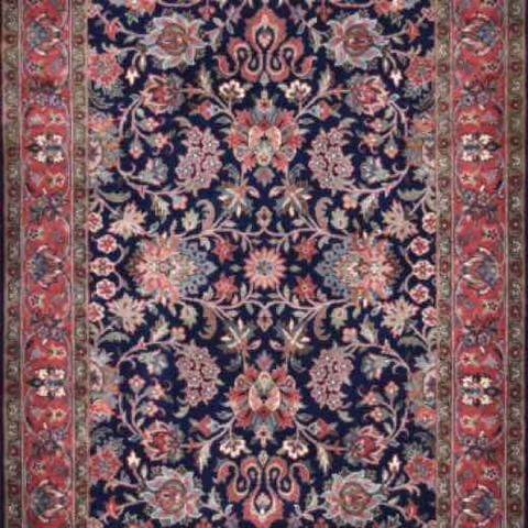 Kesmar Kashan Navy / Rust, 3′11″ × 6′0″