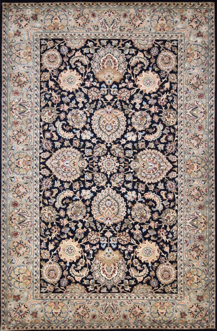 Amber Black & Green, 4′7″ × 7′0″, from the Shalimar collection