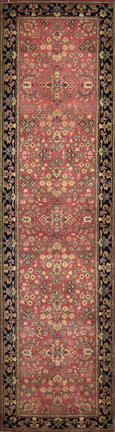 Amritsar Sarouk Rose/Black, 2′7″ × 10′0″