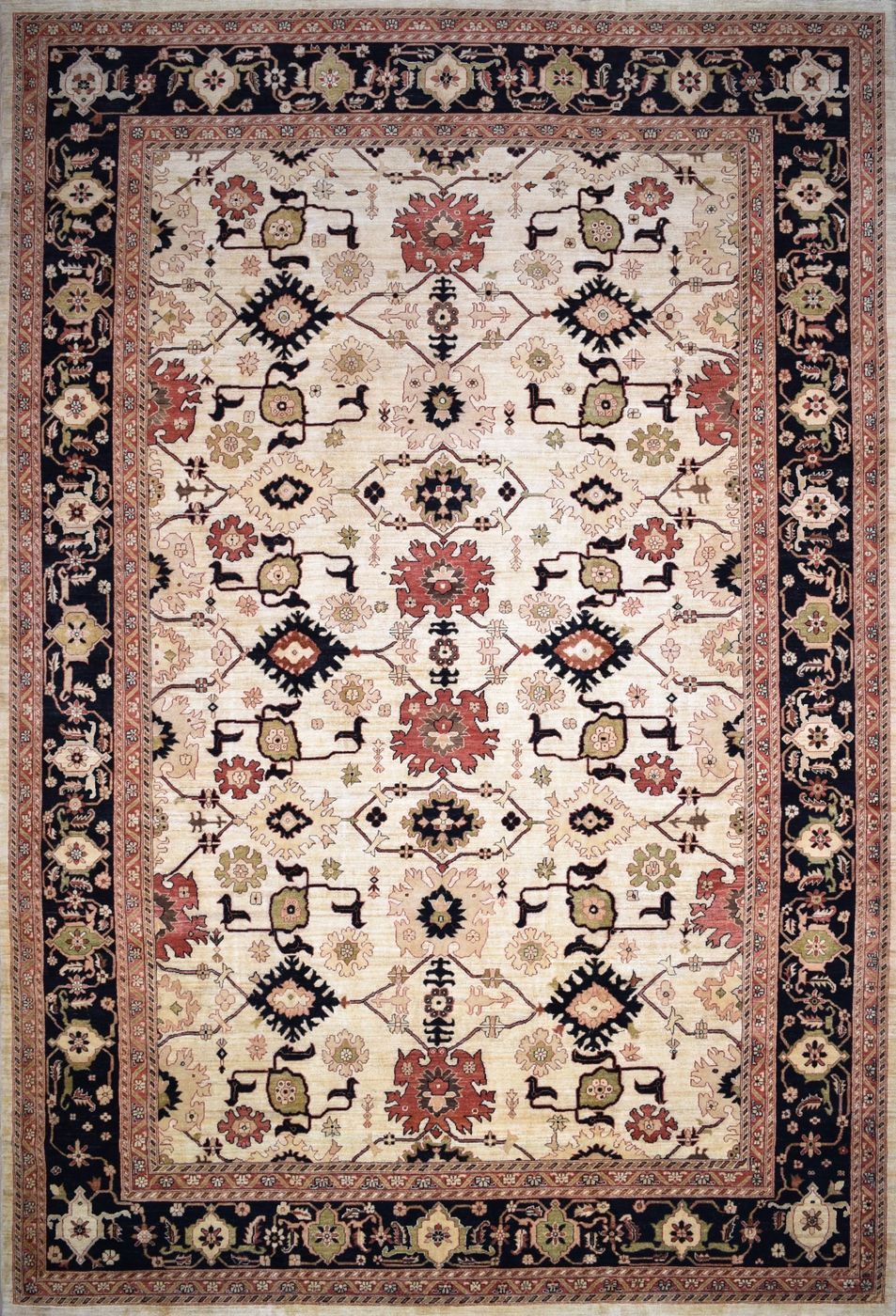 Silk Road Chelsea Cream & Black, 11′10″ × 17′7″