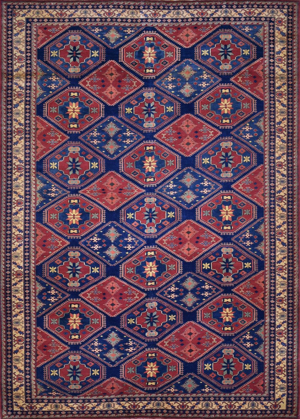 Shirvan Red & Blue, 6′10″ × 9′4″