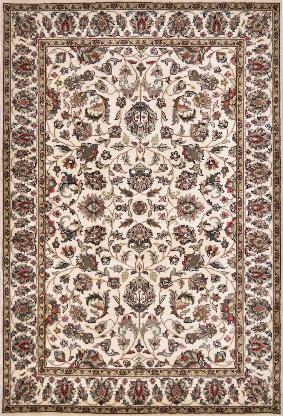 Mirzapur Kashan Cream, 4′1″ × 6′0″