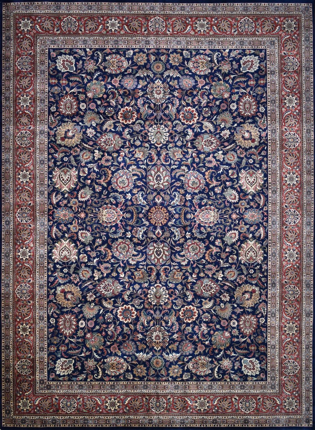 Tabriz Navy / Rust, 2′8″ × 20′1″