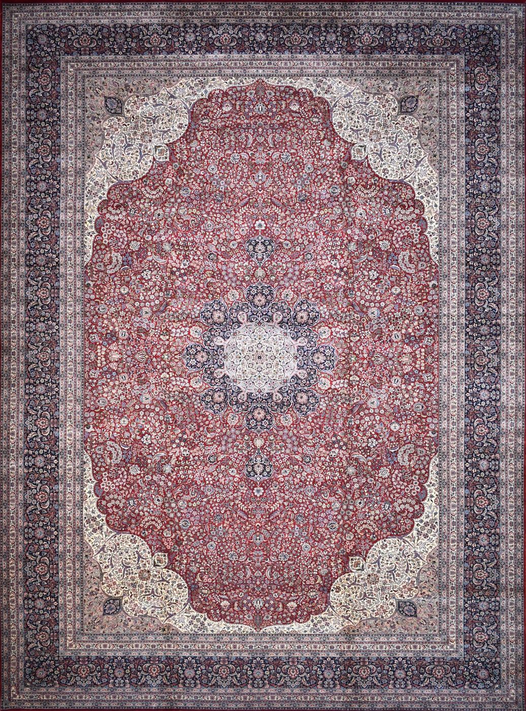 Noor Zartash Red & Navy, 12′1″ × 16′8″