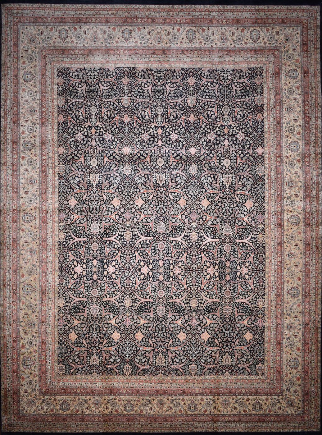Tabriz Kashghar Black, 11′11″ × 16′2″