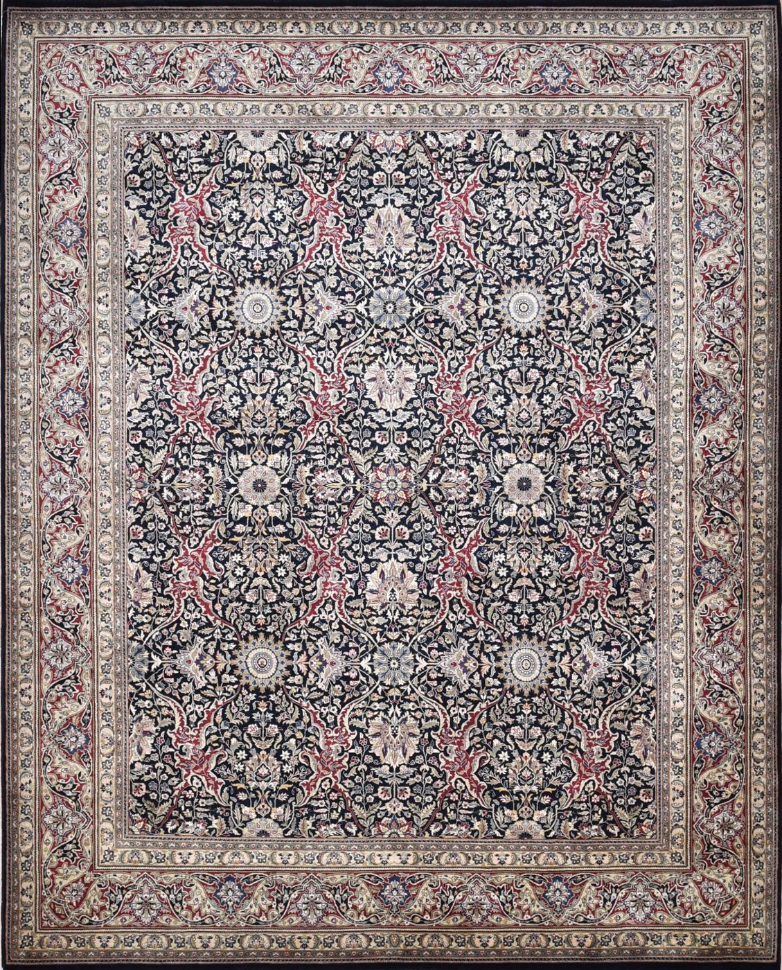 Tabriz Sallang Black, 8′1″ × 10′2″, from the Shalimar collection