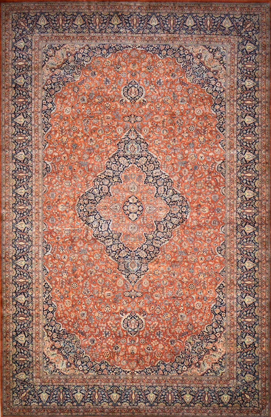 Kashan Dawood Rust, 11′2″ × 17′5″