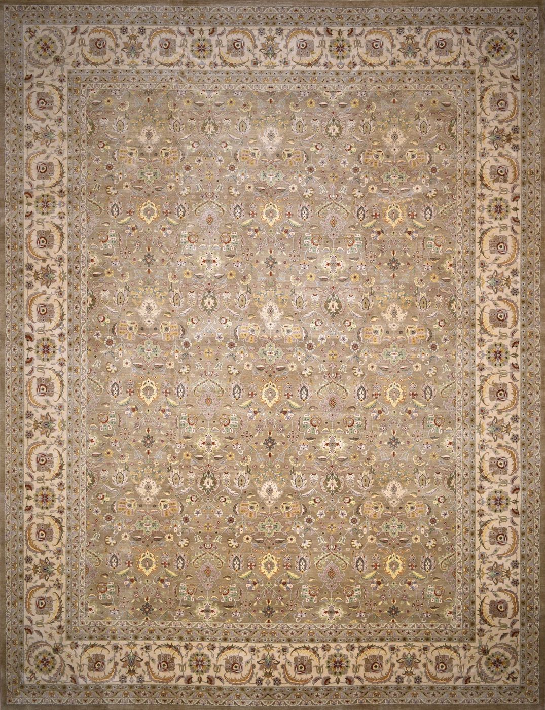 Tabriz Khaki, 12′1″ × 15′10″