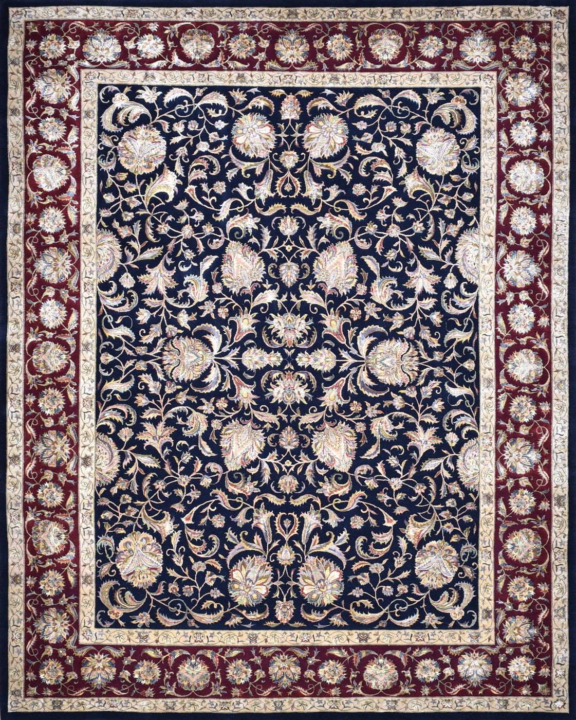 Tabriz Black & Red W & V, 7′10″ × 9′10″