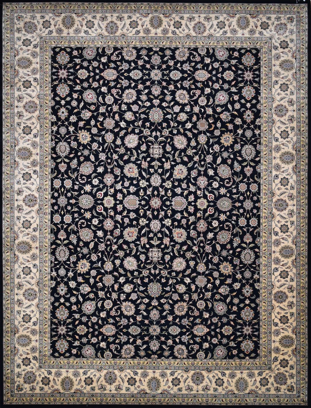 Kashan Sultan Black, 9′2″ × 12′2″, from the Shalimar collection