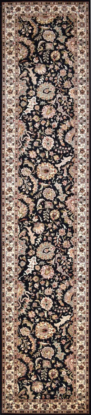 Shalimar Kashan Black, 2′7″ × 12′1″