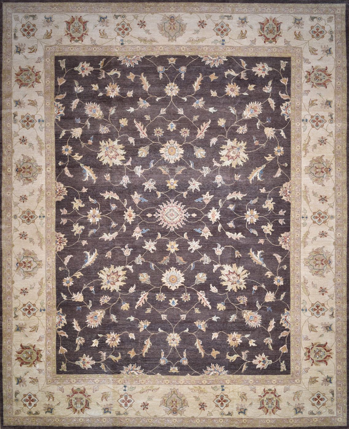 Gazni Sultanabad Brown & Beige 12 x 15, 12′0″ × 15′0″