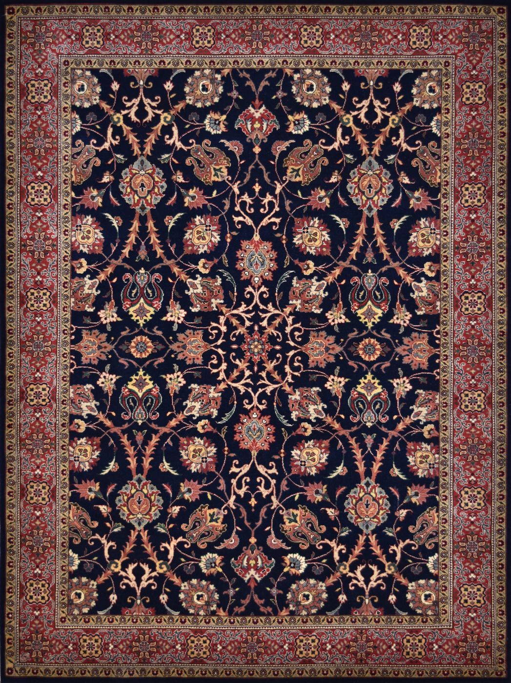 Mehran Semnan Navy/Rust, 5′0″ × 6′9″